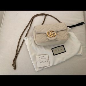 Gucci GG Marmont Leather Mini Chain Bag